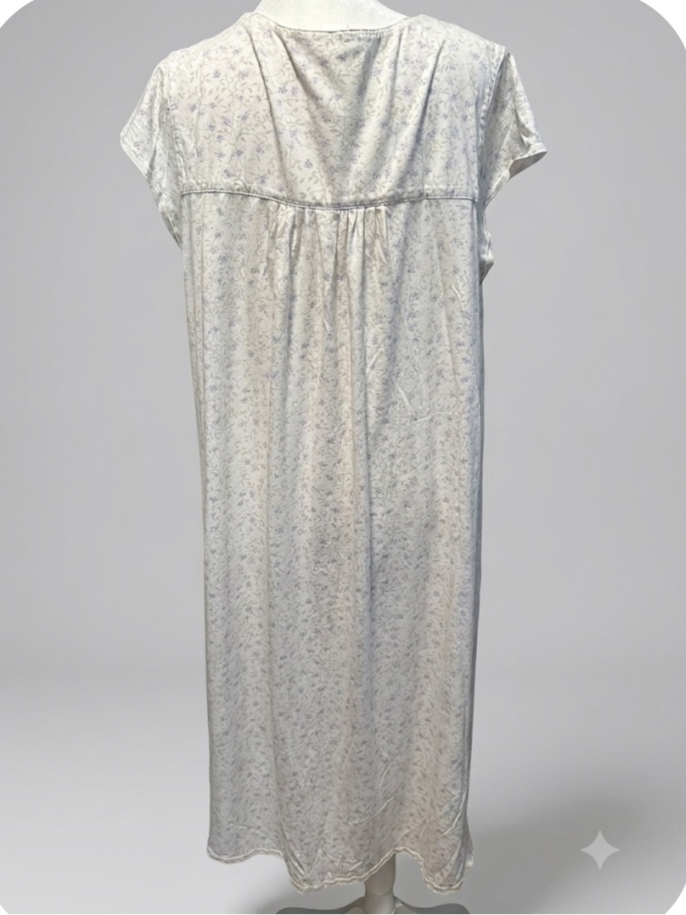 Eileen West Women's Lace Cotton Cap Sleeve Ballet Nightgown Large - Picture 6 of 6